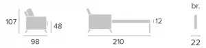 Medidas Naron sofa cama