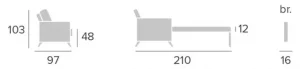Medidas sofa Bidasoa