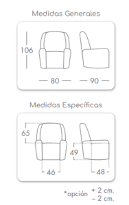 butaca tablet medidas