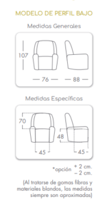 medidas butaca ergo