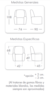 medidas butaca maria