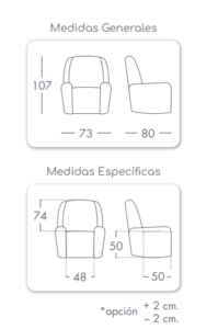 medidas butaca neo