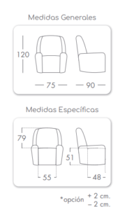 medidas butaca nube