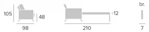 medidas petit sofa cama